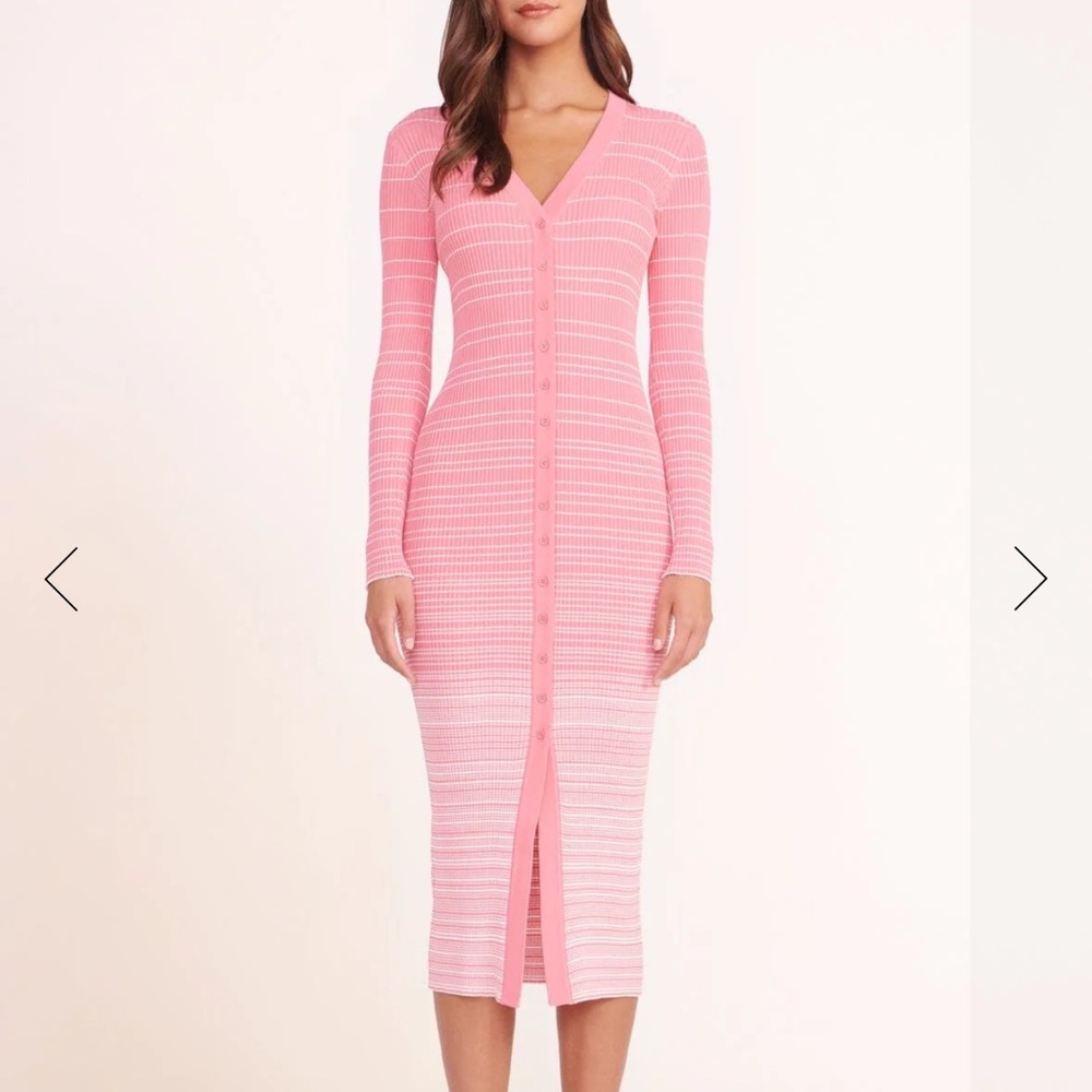 SHOKO SWEATER CORAL PINK WHITE Dress